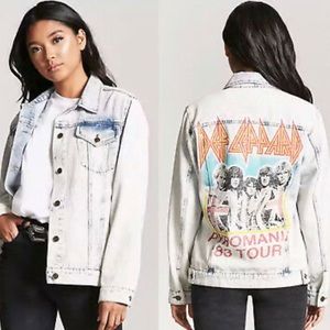 Def Leppard Acid Wash denim Jacket